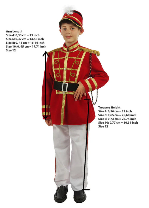 Christmas Drummer Costume (White and Red) - Child