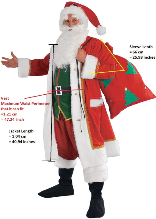 Christmas Festive Santa Claus Costume - Adult Male