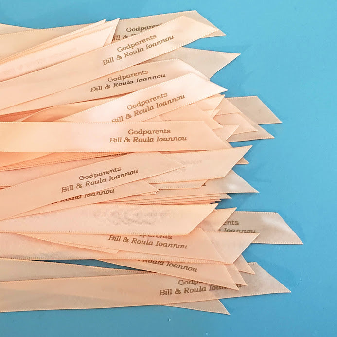Pink Fabric Custom Imprinted Awareness Ribbons – 250 ribbons / bag