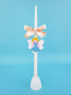 15"  Easter Lambatha Choose Your Decoration - Bow and Swirl Candle