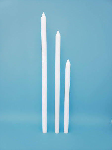 Plain White Candle 30" - Thick Stem