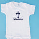 White Bodysuit w Orthodox Cross and/or Personalized Name