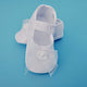 Christening Girls Shoe with Organza Bow -up to 3 months