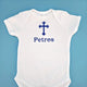 White Bodysuit w Orthodox Cross and/or Personalized Name