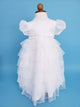 Organza Tiered Princess Overlay Christening Gown