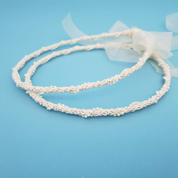 Crown Pair: Pearl Swirl-Wrap - Ivory