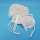 Classic Satin Pouch Bag with Organza Bow and Pearl