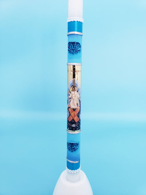 14" Easter Lambatha Candle - Resurrection