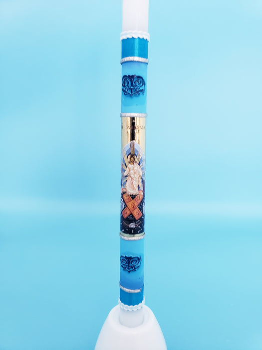 14" Easter Lambatha Candle - Resurrection