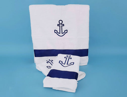 3 Piece Towel Set - Anchor