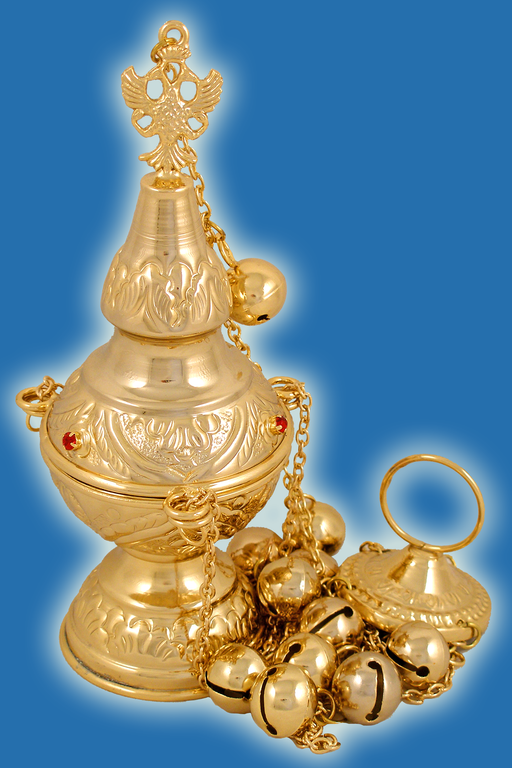 Orthodox Church Censer - Enamel - Gold Plated