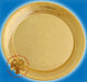 Antidoron Disc Engraved with Grapes - Gold Plated