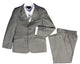 Boys Formal 5 Piece Suit with Shirt, Vest, Tie and Garment Bag – Light Grey (Sizes 2T -20)