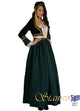 Amalia Green Brocade Woman Costume