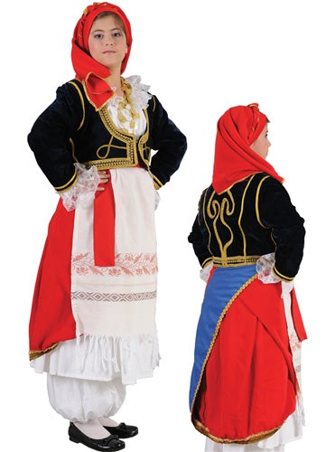 Crete Girl Velvet Vest Costume