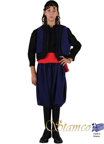 Crete Boy Blue Traditional Costume