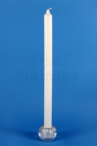 Plain White Candle 23", Thick Stem