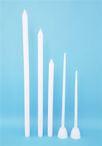 Plain White Candle 23", Thick Stem