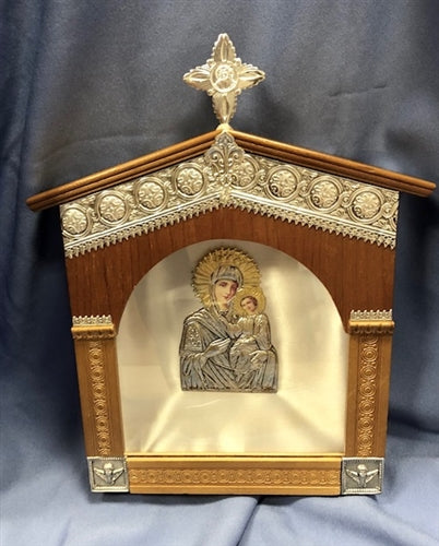 Wood Altar Crown Case - Silver Trim