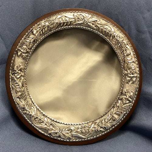 Sterling Silver Circle Case - Flowered Etching