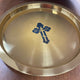Brass 15" Wedding Tray with Large Greek Orthodox Cross