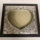 Stefanothiki Heart in Square Silver Wedding Crown Case - Table Standing