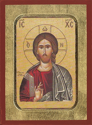 Christ Blessing Greek Orthodox Icon