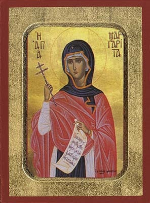 Saint Margaret Greek Orthodox Icon