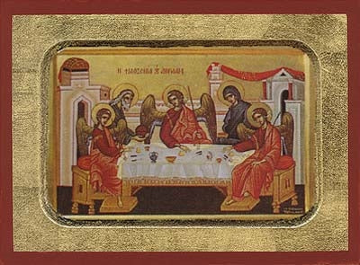 The Hospitality of Abraham Greek Orthodox Icon