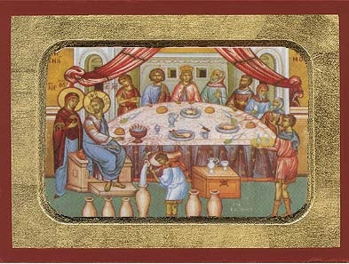 The Marriage Feast at Canaa Greek Orthodox Icon