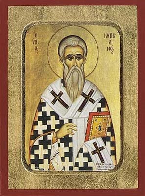 Saint Cyprian Greek Orthodox Icon