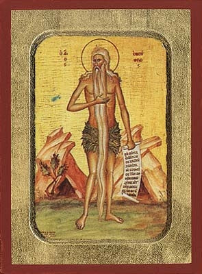 Saint Onouphrios Greek Orthodox Icon