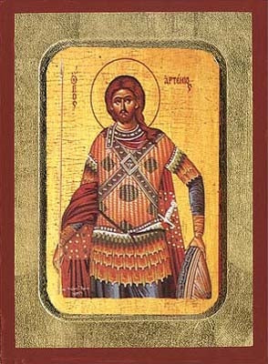 Saint Artemios Greek Orthodox Icon