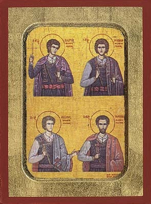 Four Holy Neomartyrs of Rethymne Greek Orthodox Icon