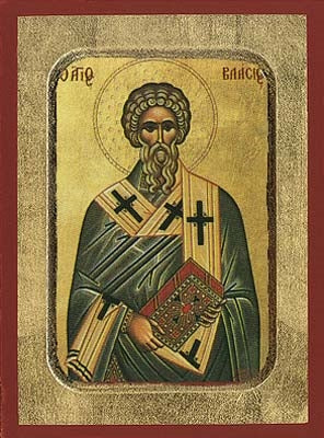 Saint Blaise Greek Orthodox Icon