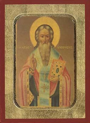 Saint Ambrosios Greek Orthodox Icon