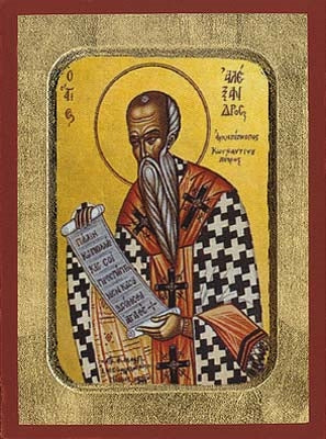 Saint Alexander, Patriarch of Constantinople Greek Orthodox Icon