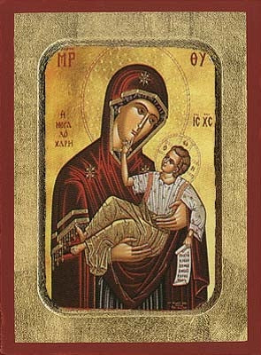 Holy Virgin Mary The Great Grace Greek Orthodox Icon