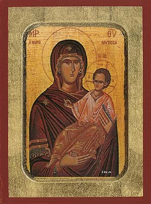 Holy Virgin Mary Spring of Myrrh Greek Orthodox Icon