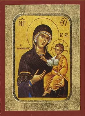 Holy Virgin Mary Panachrantos Greek Orthodox Icon