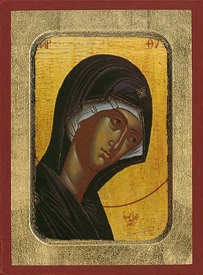 Holy Virgin Mary "Supplicating" Greek Orthodox Icon