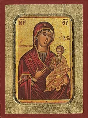 Holy Virgin Mary Perivleptos Greek Orthodox Icon