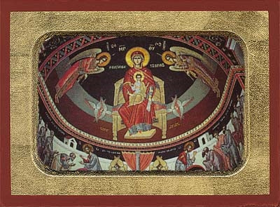 Holy Virgin Mary The Platytera Enthroned Greek Orthodox Icon