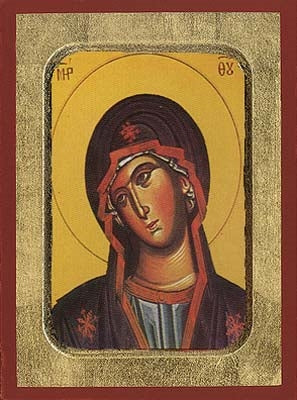 Holy Virgin Mary In Grief Greek Orthodox Icon