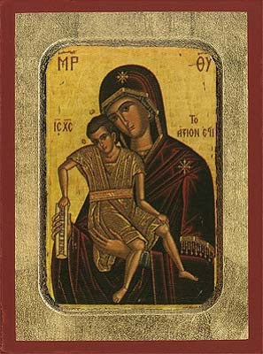 Holy Virgin Mary "Axion Esti" Greek Orthodox Icon