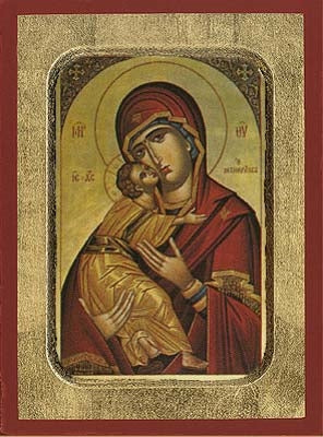 Holy Virgin Mary The Glykofilousa Dexiokratousa Greek Orthodox Icon