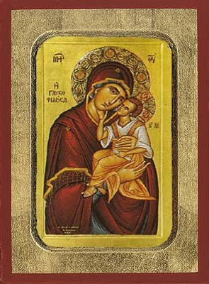 Holy Virgin Mary The Glykofilousa Greek Orthodox Icon