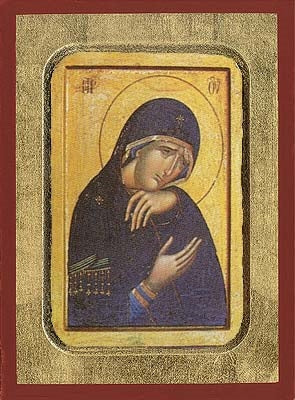 Holy Virgin Mary In Lament Greek Orthodox Icon