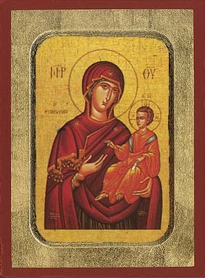 Holy Virgin Mary Savior of Souls Greek Orthodox Icon