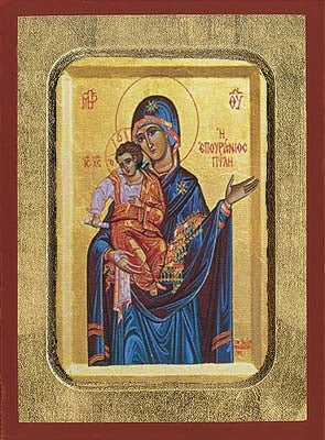 Holy Virgin Mary The Celestial Portal Greek Orthodox Icon